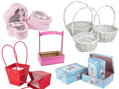 Коробки, корзины, сумки, кашпо